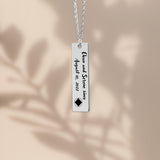 Clean and Serene Vertical Bar Necklace